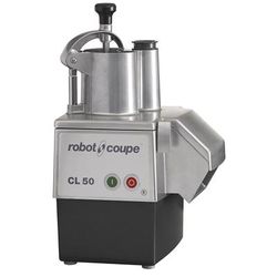 Robot Coupe CL50 1 Speed Cutter Commercial Mixer Food Processor w/ Side Discharge, 120v, Veg. Prep Hopper, 2 Discs