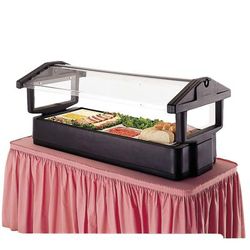 Cambro 4FBRTT110 37 1/4" Cold Food Bar - 3 Pan Capacity, Table Top, Black