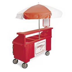 Cambro CVC72158 Food Cart w/ Cover & Cutting Board, 74 1/2"L x 31 3/4"W x 94"H, Red