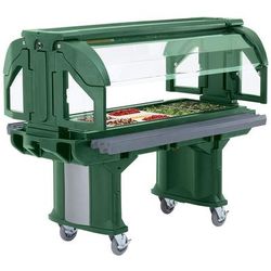 Cambro VBRLHD6519 65 1/8" Versa Food Bar Cold Food Bar - 5 Pan Capacity, Floor Model, Kentucky Green
