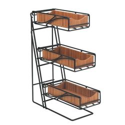 Cal-Mil 1235-13-60 Condiment Organizer w/ (3) Bins - Black