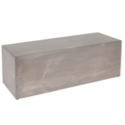 Cal-Mil 166-7-110 Aspen Rectangular Display Riser - 7" x 20 1/2" x 7", Pine Wood, Gray Wash