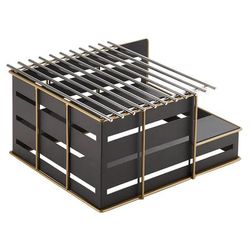 Cal-Mil 22089-90 Butane Stove Frame - 14 1/4"W x 13"D x 7 1/4"H, Steel, Black