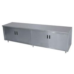 Advance Tabco HB-SS-369 108" Enclosed Work Table w/ Swing Doors, 36"D, Stainless Steel
