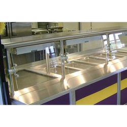 Advance Tabco NSGC-15-120 Cafeteria Style Food Shield - 15x120x18", Stainless Steel Top Shelf, 120" x 15" x 19.25"