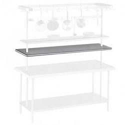Advance Tabco PT-10-48 48" Table Mount Shelf - 1 Deck, Mid-Mount, 10"L, Stainless Steel