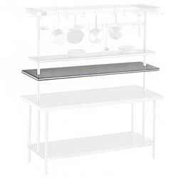 Advance Tabco PT-12-48 48" Table Mount Shelf - 1 Deck, Mid-Mount, 12"L, Stainless Steel