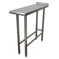 Advance Tabco TFMS-150 Equipment Filler Table - Open Base, Rear Turn Up, 15x30, Stainless Steel Top