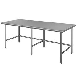 Advance Tabco TMG-248 96" 16 ga Work Table w/ 304 Series Stainless Steel Flat Top