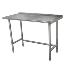 Advance Tabco TSFLAG-242-X 24" 16 ga Work Table w/ 430 Series Stainless Steel Top, 1 1/2" Backsplash, 16-Ga. Stainless Steel, Open Base