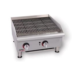 APW Wyott GCRB-24S NG (3H-GCRB-24S) 24" Gas CharRock Broiler w/ Cast Iron Grates, Natural Gas, Stainless Steel, Gas Type: NG