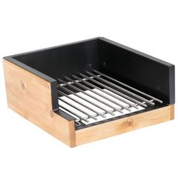 Cal-Mil 3435-99 Frame for Butane Stove - 12 3/4" x 14 3/4" x 6 1/2", Rustic Pine, Brown