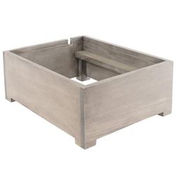 Cal-Mil 3633-110 Countertop Commercial Induction Cooktop w/ 1 Burner - Gray Washed Pine Wood/Glass Top, 110v/1ph, 12-3/4"W X 16"D X 7-1/4"H, Rectangular