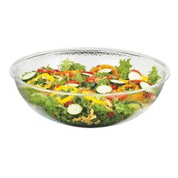 Cal-Mil 401-12-34 12" Round Salad Bowl w/ 4 qt Capacity, Pebble Acrylic, Clear