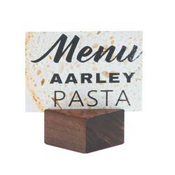 Cal-Mil 4013-78 Tabletop Menu Card Holder w/ Diagonal Slot- 1 3/4"W x 1 1/8"H, Walnut, Brown, Case of 6