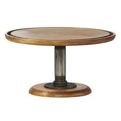 Cal-Mil 4310-7-99 12 3/4" Round Cake Stand - 7"H, Reclaimed Wood, Brown