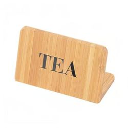 Cal-Mil 606-4 "Tea" Table Sign - 2" x 3", Bamboo