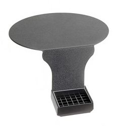 Cal-Mil DM005 Drip Tray w/ Round Base Support & 6" Drop, Black Plastic