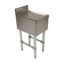 Advance Tabco SLD-12 12" Free Standing Island Type Drainboard w/ 4" Splash, Stainless, 12" x 18", 4" Backsplash, Stainless Steel