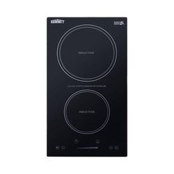 Summit SINC2B115 Countertop Commercial Induction Cooktop w/ 2 Burners - 115v/1ph, Black