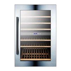 Summit VC60D 23 1/4" 1 Section Home Wine Cooler w/ 2 Zone - 51 Bottle Capacity, 115v, Silver