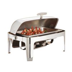 American Metalcraft ADAGIORT26 Full Size Chafer w/ Roll-top Lid & Chafing Fuel Heat, Silver