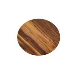 American Metalcraft AWM14 13 1/2" Round Serving Board - Melamine, Acacia Wood, Case of 12, Brown