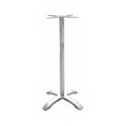emu A1364 (03) Bar Height Table Base w/ 5 Cross Base & 26x26" Spread, Cast Aluminum, Silver