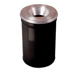 Justrite 26604K 4 1/2 gallon Cease-Fire Safety Waste Receptacle w/ Aluminum Head - Steel, Black