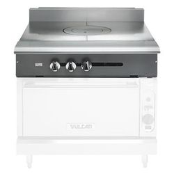 Vulcan V1FT36 LP 36" Commercial Gas Range Top w/ 1 French Top - Modular, Liquid Propane, Stainless Steel, Gas Type: LP