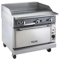 Vulcan VGM36C NG 36" Commercial Gas Range w/ Full Griddle & Convection Oven, Natural Gas, Stainless Steel, Gas Type: NG, 115 V