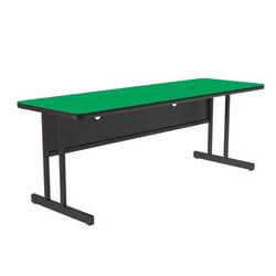 Correll CS3060-39-09-09 Rectangular Desk Height Work Station, 60"W x 30"D - Green/Black T-Mold