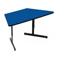 Correll CSA3060TR-37 Desk Height Work Station, 1 1/4" Top, Adjust to 29", 60" x 30", Blue/Black