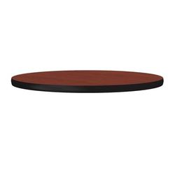 Correll CT24R-21-09 24" Round Cafe Breakroom Table Top, 1 1/4" High Pressure, Cherry, Red, 1.25 in