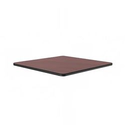 Correll CT24S-20-09 24" Square Cafe Breakroom Table Top, 1 1/4" High Pressure, Mahogany, Red, 1.25 in