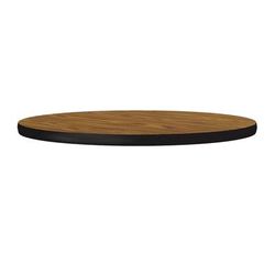 Correll CT30R-06-09 30" Round Cafe Breakroom Table Top, 1 1/4" High Pressure, Oak, Brown, 1.25 in