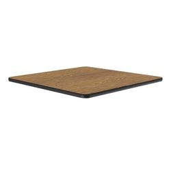 Correll CT42S-06-09 42" Square Cafe Breakroom Table Top, 1 1/4" High Pressure, Oak, Brown, 1.25 in