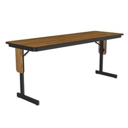 Correll SP2460PX-06 24 x 60" Panel Leg Seminar and Training Table, 29" H, Oak/Black