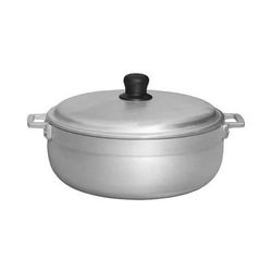 Town 34306 6 7/10 qt Aluminum Braising Pot, Lid, Silver