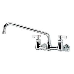 Krowne 14-812L-L-G4 Wall Mount Faucet w/ 12" Swing Spout & Lever Handles - 8" Centers, 1.5 GPM