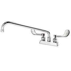 Krowne 15-314L-W-E6 Deck Mount Faucet w/ 14" Swing Spout & VR Wrist Action Handles - 4" Centers, 2.2 GPM
