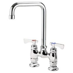 Krowne 15-431L-L-E5 Raised Deck Mount Faucet w/ 6" Double Bend Spout & Lever Handles - 4" Centers, 1.8 GPM