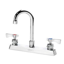 Krowne 15-525L-L-E5 Deck Mount Faucet w/ 3 1/2" Gooseneck Spout & Lever Handles - 8" Centers, 1.8 GPM