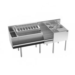 Krowne KR24-MX70-10 70" Royal Series Cocktail Station w/ 115 lb Ice Bin, Stainless Steel