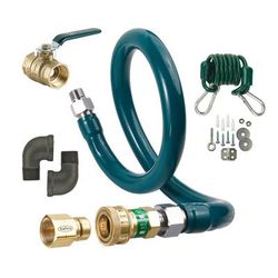 Krowne M12548K 48" Gas Connector Kit w/ 1 1/4" Male/Male Couplings, Stainless Steel