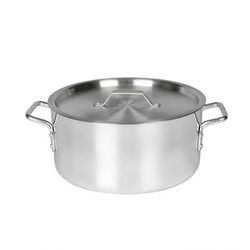 Thunder Group ALSKBP001 8 qt Aluminum Braising Pot, Silver