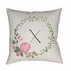 Senwe 18" Square Modern Light Gray/Ivory/Pale Slate Outdoor Throw Pillow - Boutique Rugs