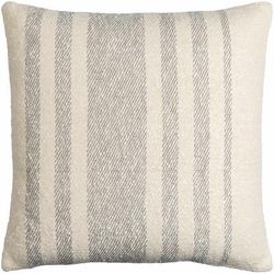 Sadie 18" Square Cottage Cotton Pearl/Sterling Gray/White/Light Silver/Metallic Silver/Sage Throw Pillow - Boutique Rugs