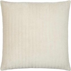 Rania 20" Square Modern Cotton Medium Gray/Bone/Ash/Beige Throw Pillow - Boutique Rugs