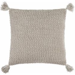 Maeve 22" Square Cottage Wool Off White/Warm Gray/Medium Gray/Sage/Light Sage Throw Pillow - Boutique Rugs
